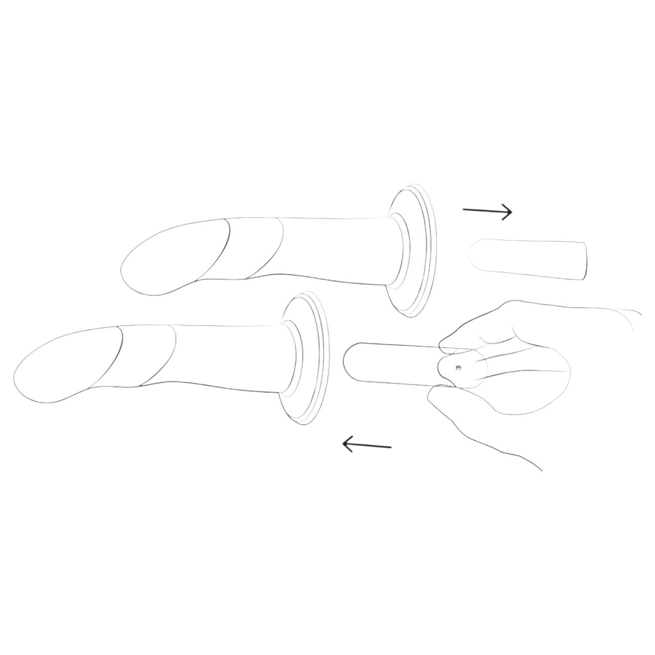 ROMP Piccolo - rugalmas szilikon dildó (kék-lila) ROMP Piccolo - rugalmas szilikon dildó (kék-lila)