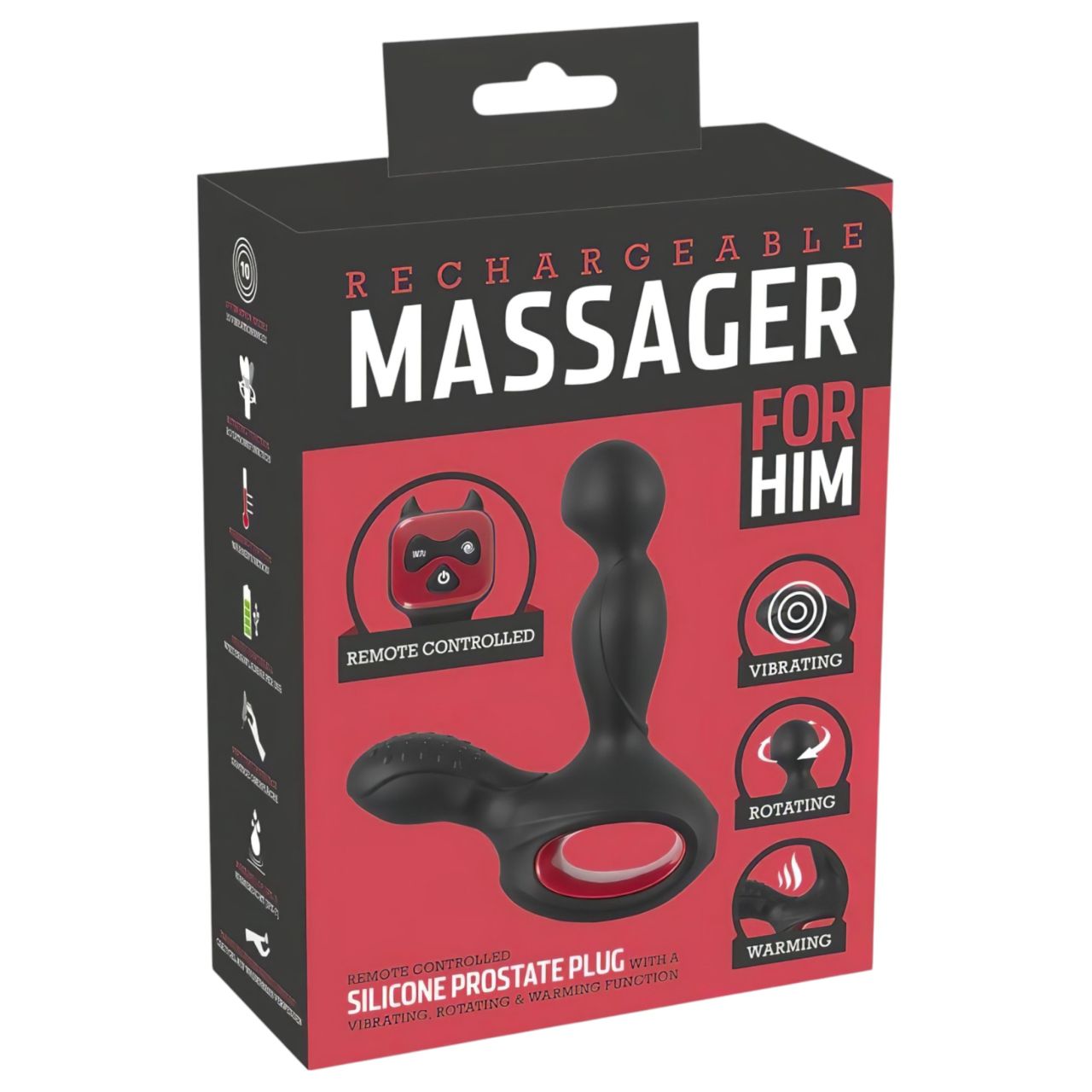 You2Toys Massager - forgó, melegítő prosztata vibrátor (fekete) You2Toys Massager - forgó, melegítő prosztata vibrátor (fekete)