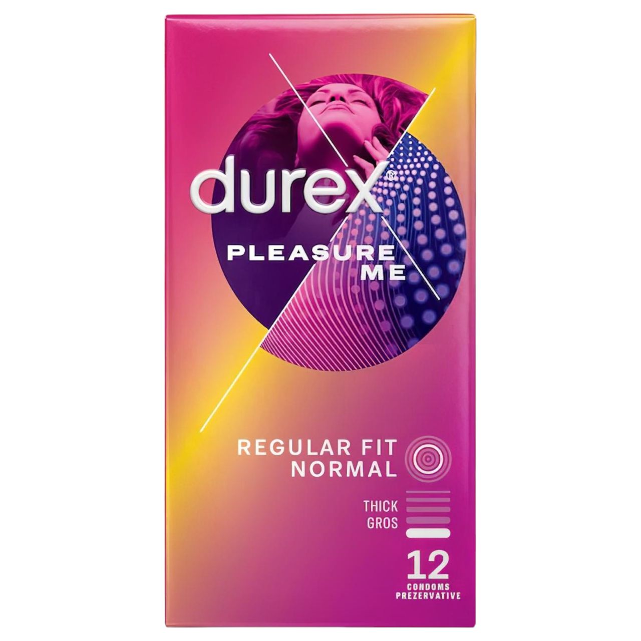 Durex Pleasure Me - bordázott-pontozott óvszer (12db) Durex Pleasure Me - bordázott-pontozott óvszer (12db)