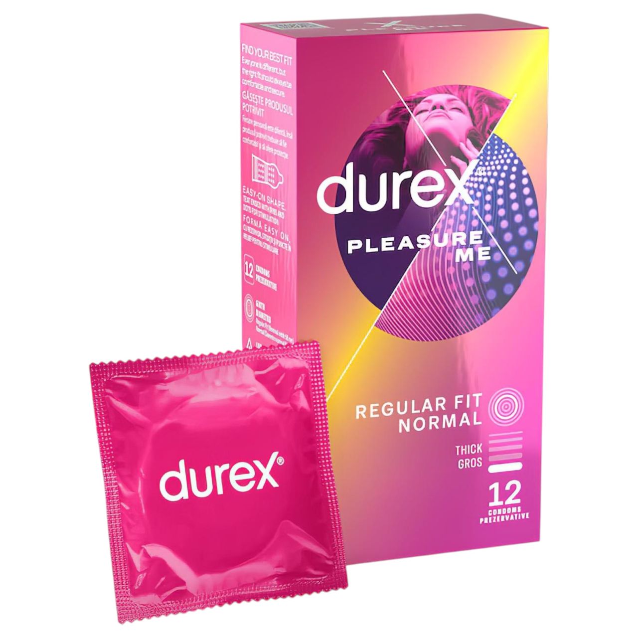 Durex Pleasure Me - bordázott-pontozott óvszer (12db) Durex Pleasure Me - bordázott-pontozott óvszer (12db)