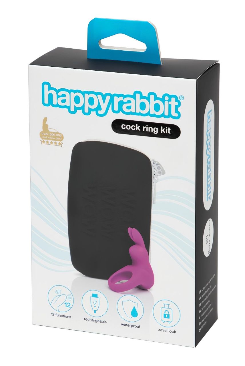 Happyrabbit Cock Kit - vibrációs péniszgyűrű tárolóval (lila) Happyrabbit Cock Kit - vibrációs péniszgyűrű tárolóval (lila)