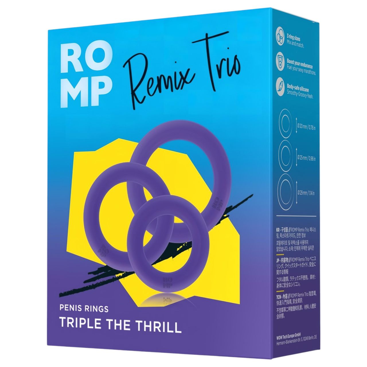 ROMP Remix Trio - péniszgyűrű szett - 3db (lila) ROMP Remix Trio - péniszgyűrű szett - 3db (lila)