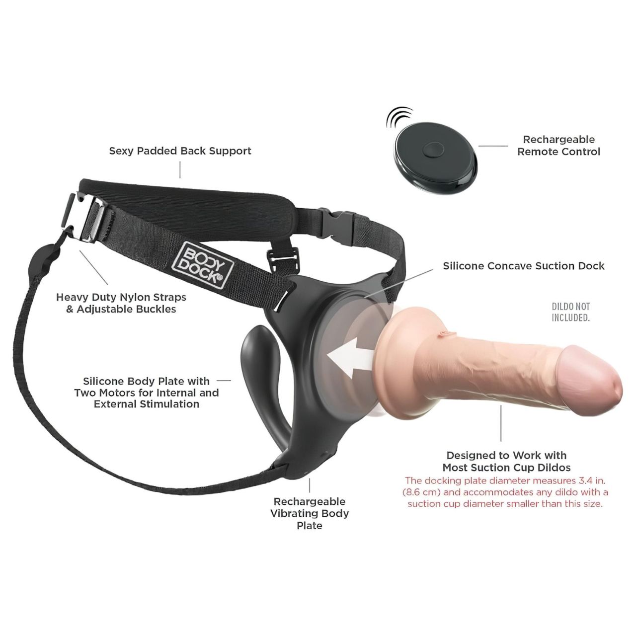 Body Dock G-pont Pro és Silexd 7 felcsatolható dildó Body Dock G-pont Pro és Silexd 7 felcsatolható dildó