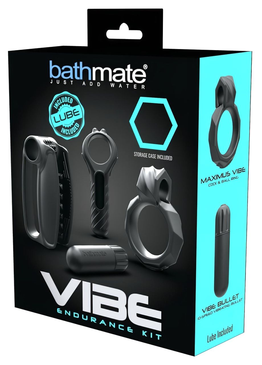 / Bathmate Vibe Endurance - maszturbátor és péniszgyűrű szett (fekete) / Bathmate Vibe Endurance - maszturbátor és péniszgyűrű szett (fekete)