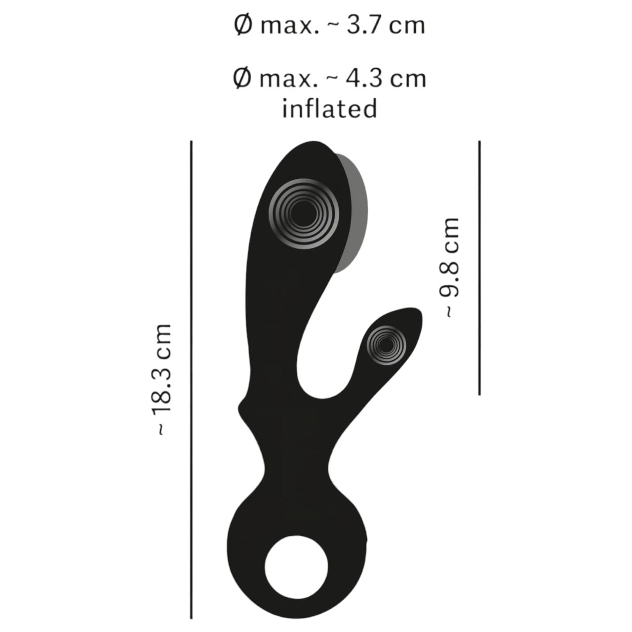 Eternal - felpumpálható csiklókaros vibrátor (fekete) Eternal - felpumpálható csiklókaros vibrátor (fekete)