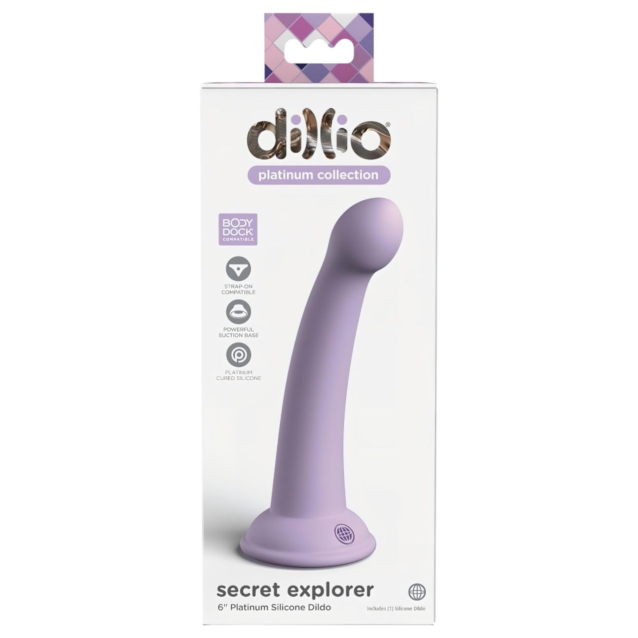 Dillio Secret Explorer - tapadókorongos dildó (17cm) - lila Dillio Secret Explorer - tapadókorongos dildó (17cm) - lila