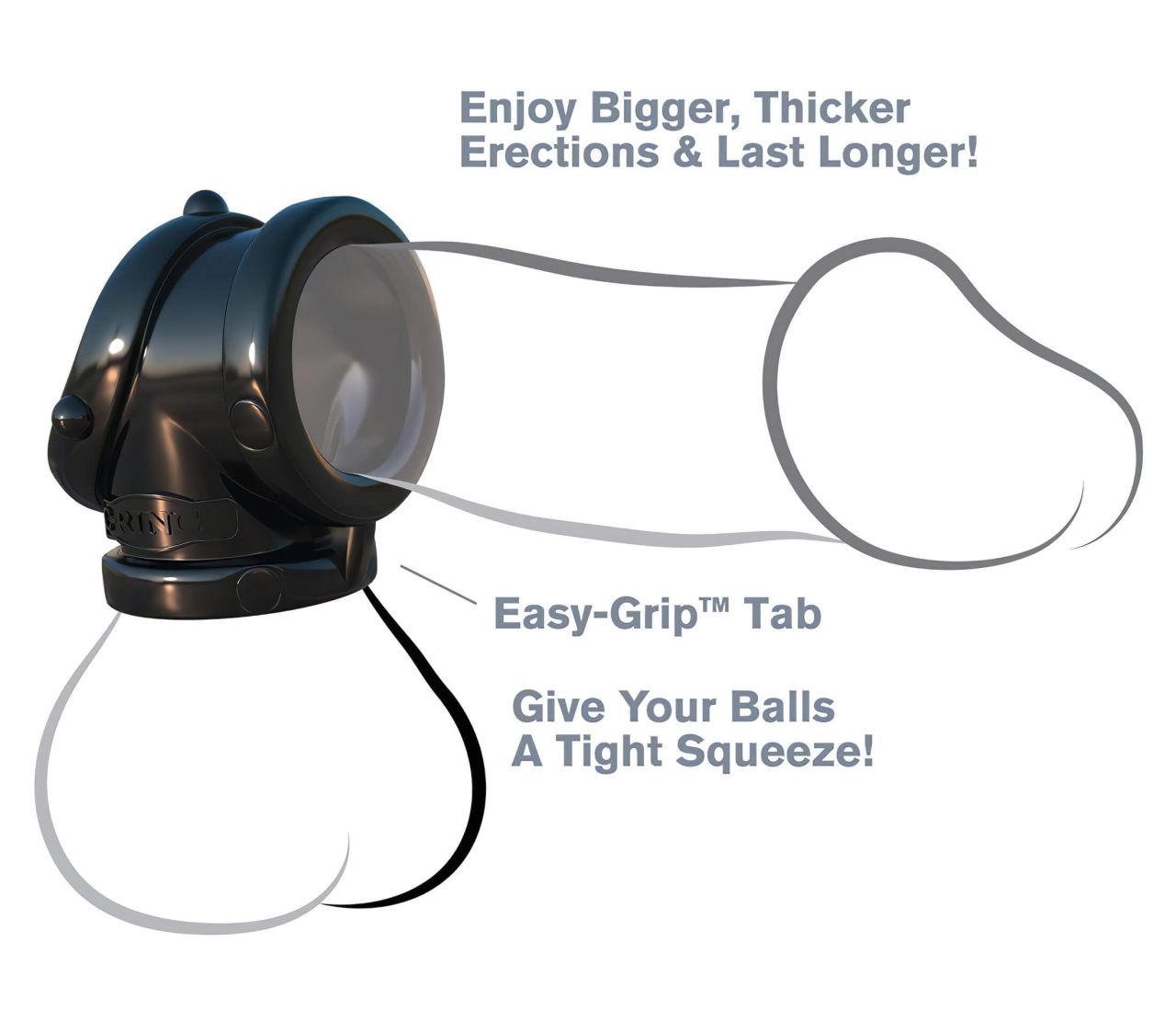 Fantasy Rock Hard - péniszgyűrű és herenyújtó-gyűrű (fekete) Fantasy Rock Hard - péniszgyűrű és herenyújtó-gyűrű (fekete)