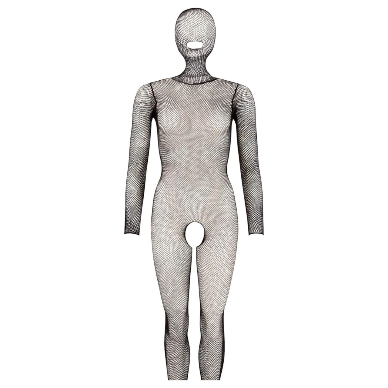 Mandy Mystery - Maszkos egészalakos necc overál - fekete (S-L) Mandy Mystery - Maszkos egészalakos necc overál - fekete (S-L)