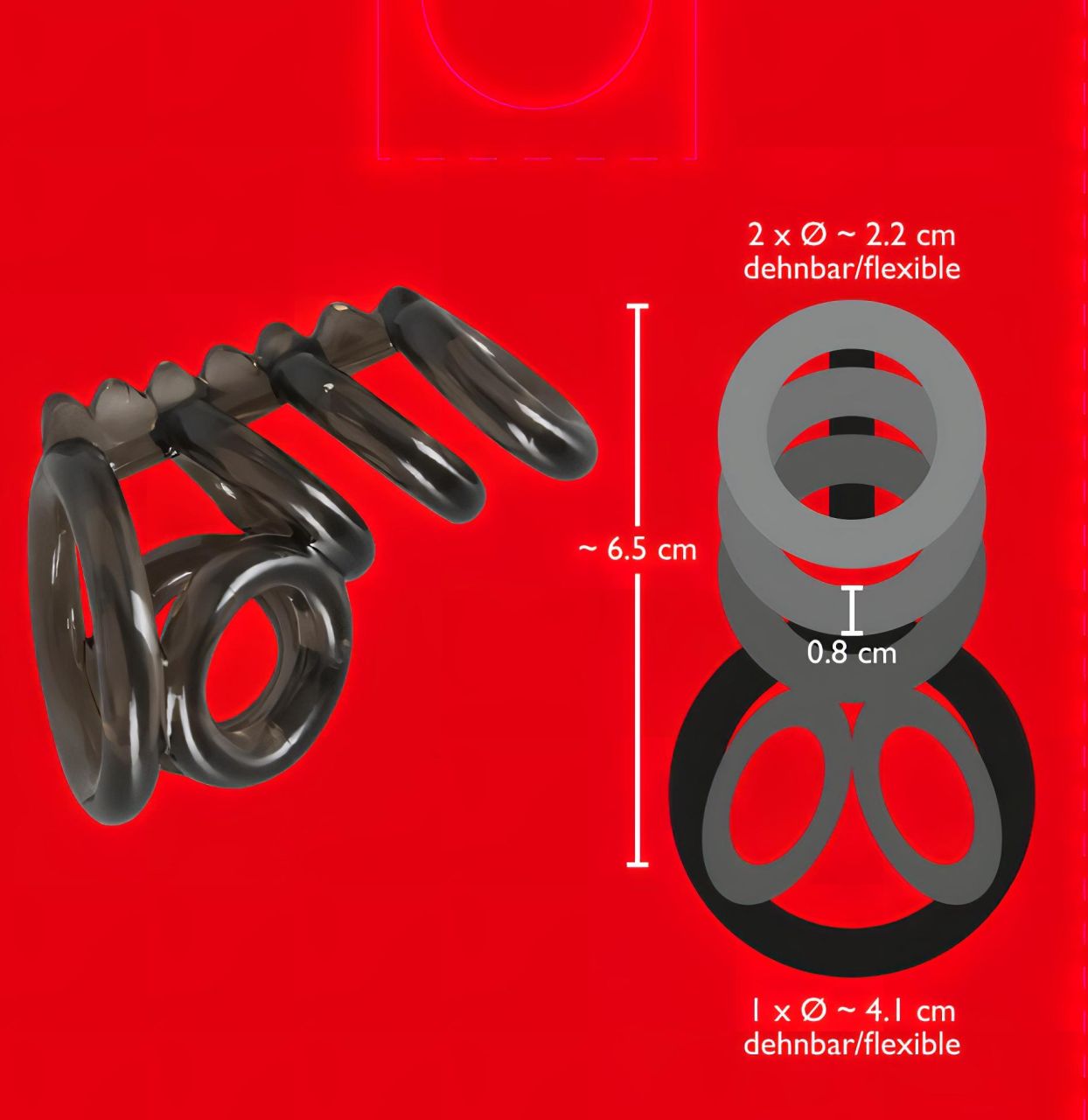 Bad Kitty - tüskés pénisz- és heregyűrű Bad Kitty - tüskés pénisz- és heregyűrű