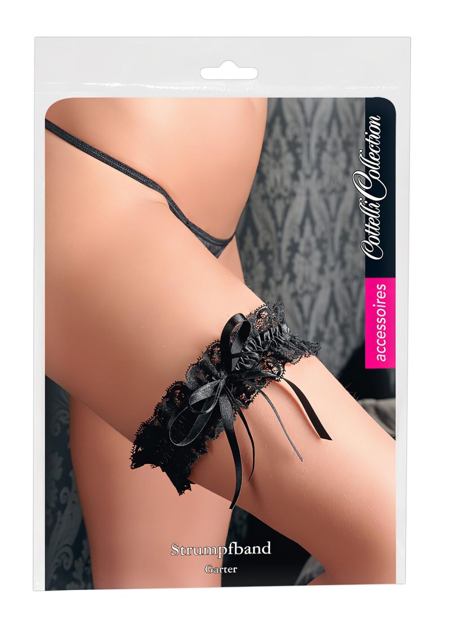 Cottelli - Csipke harisnyakötő - fekete (S-L) Cottelli - Csipke harisnyakötő - fekete (S-L)