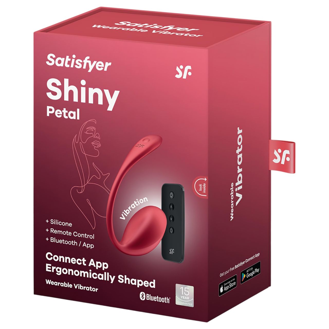 Satisfyer Shiny Petal - rádiós vibrációs tojás (piros) Satisfyer Shiny Petal - rádiós vibrációs tojás (piros)