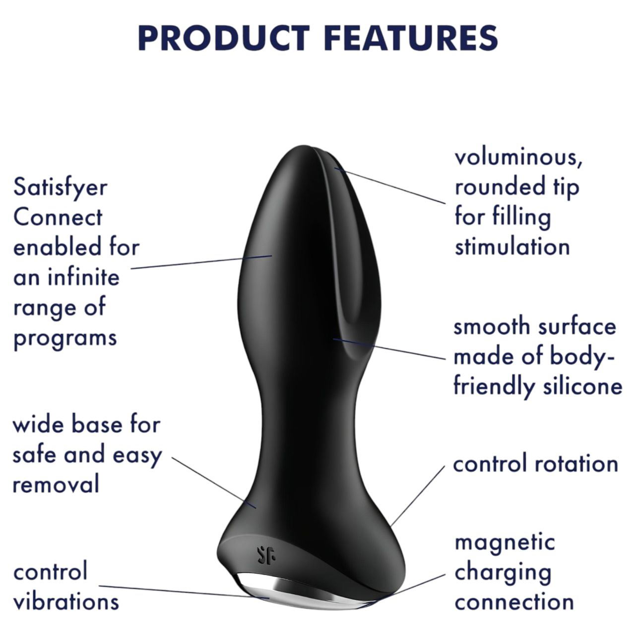 Satisfyer Rotator Plug 2 - gyöngyös anál vibrátor (fekete) Satisfyer Rotator Plug 2 - gyöngyös anál vibrátor (fekete)