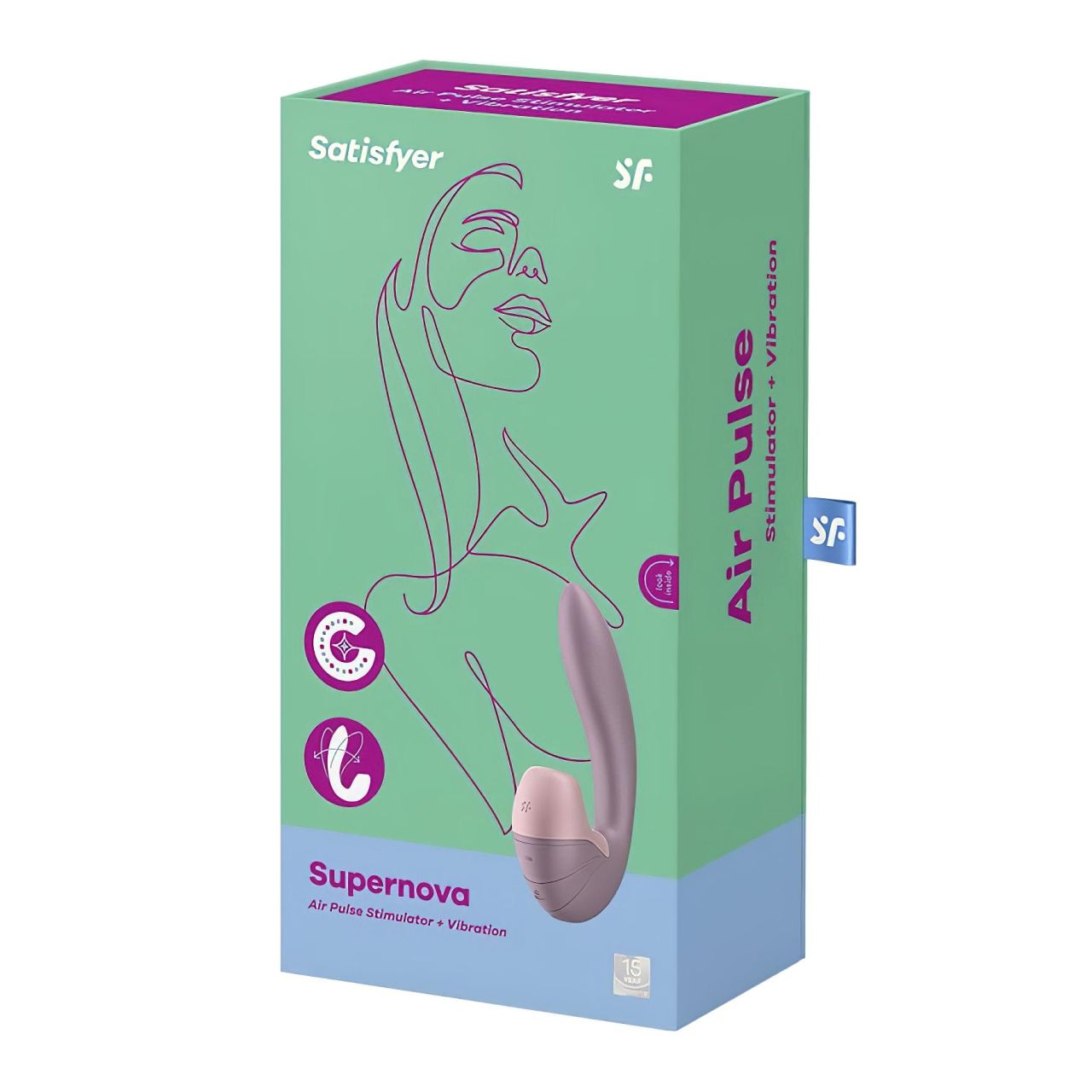 Satisfyer Supernova - akkus, léghullámos 2in1 vibrátor (pink) Satisfyer Supernova - akkus, léghullámos 2in1 vibrátor (pink)