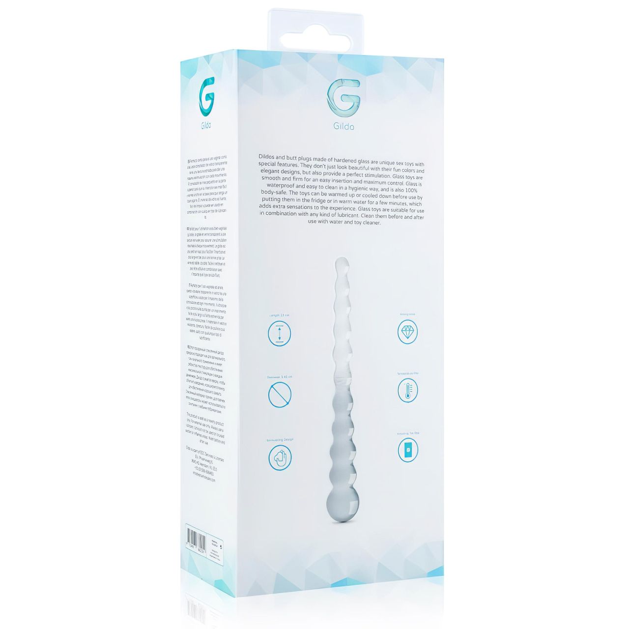 Gildo Glass No. 20 - gyöngyös üveg dildó (átlátszó) Gildo Glass No. 20 - gyöngyös üveg dildó (átlátszó)