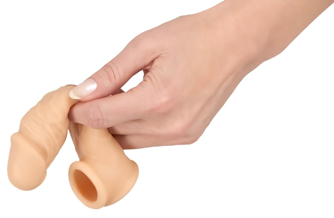 Realistixxx - heregyűrűs péniszköpeny - 16cm (natúr) Realistixxx - heregyűrűs péniszköpeny - 16cm (natúr)