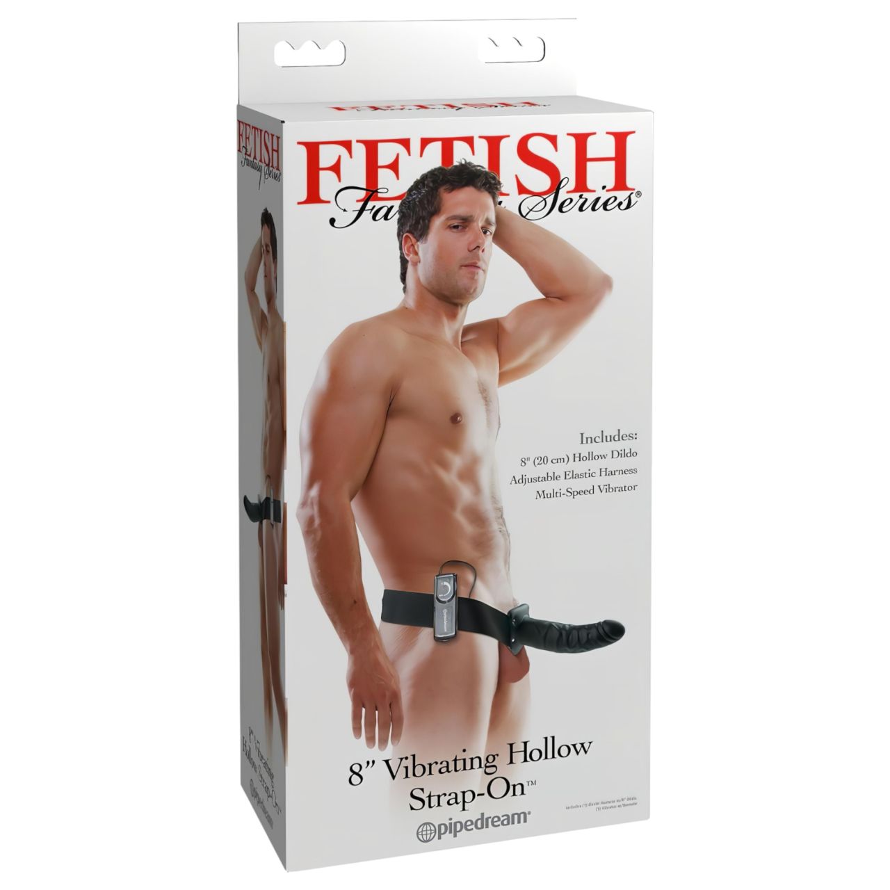 Fetish Strap-On 8 - felcsatolható, üreges vibrátor (fekete) Fetish Strap-On 8 - felcsatolható, üreges vibrátor (fekete)