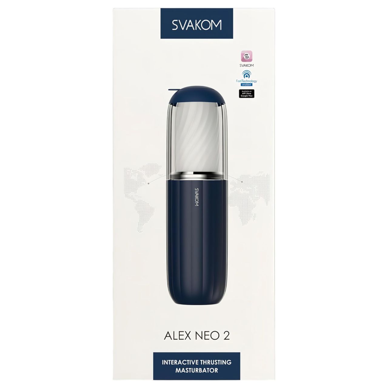 Svakom Alex Neo 2 - okos fel-le mozgó maszturbátor (kék) Svakom Alex Neo 2 - okos fel-le mozgó maszturbátor (kék)