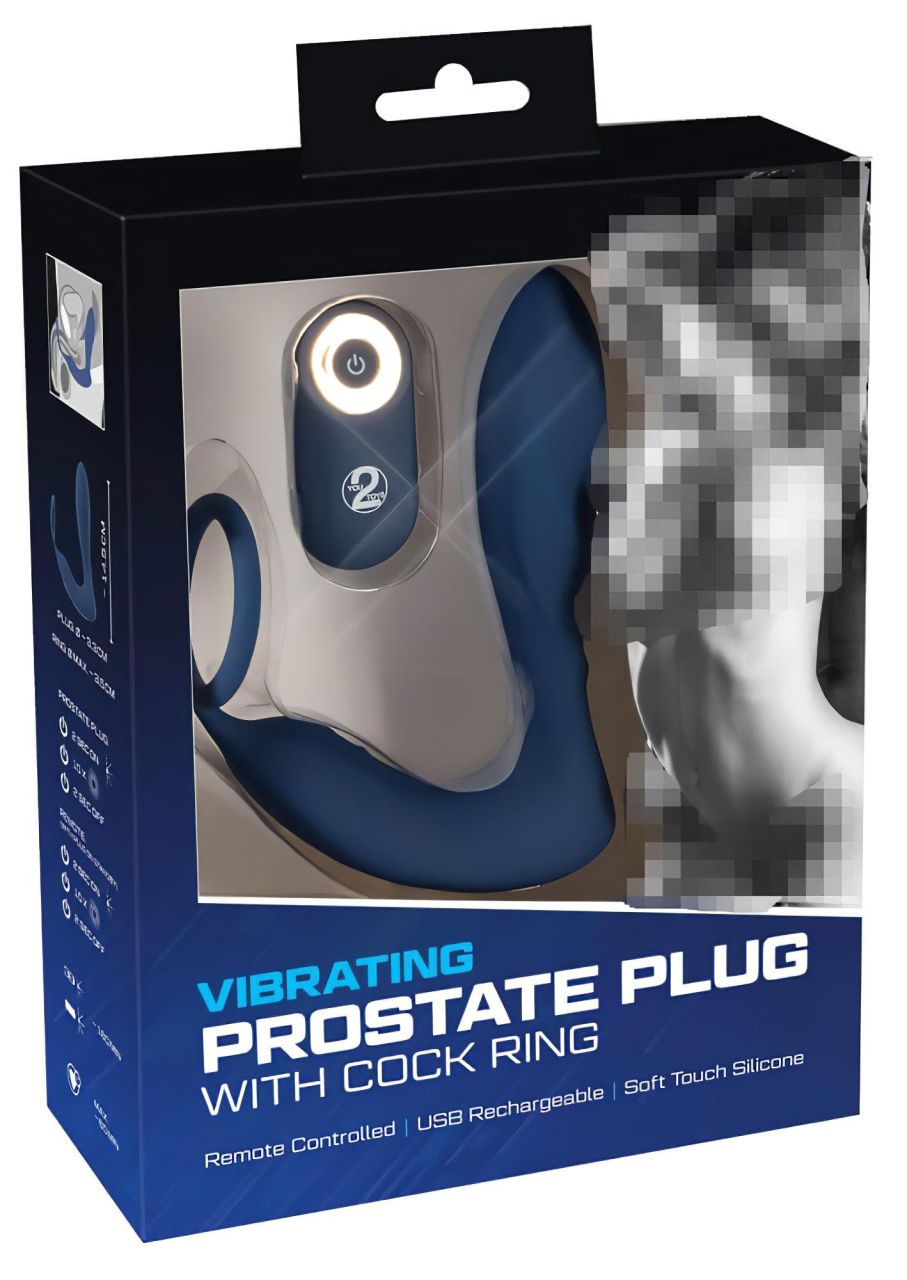 You2Toys Prostate Plug - anál vibrátor péniszgyűrűvel (kék) You2Toys Prostate Plug - anál vibrátor péniszgyűrűvel (kék)