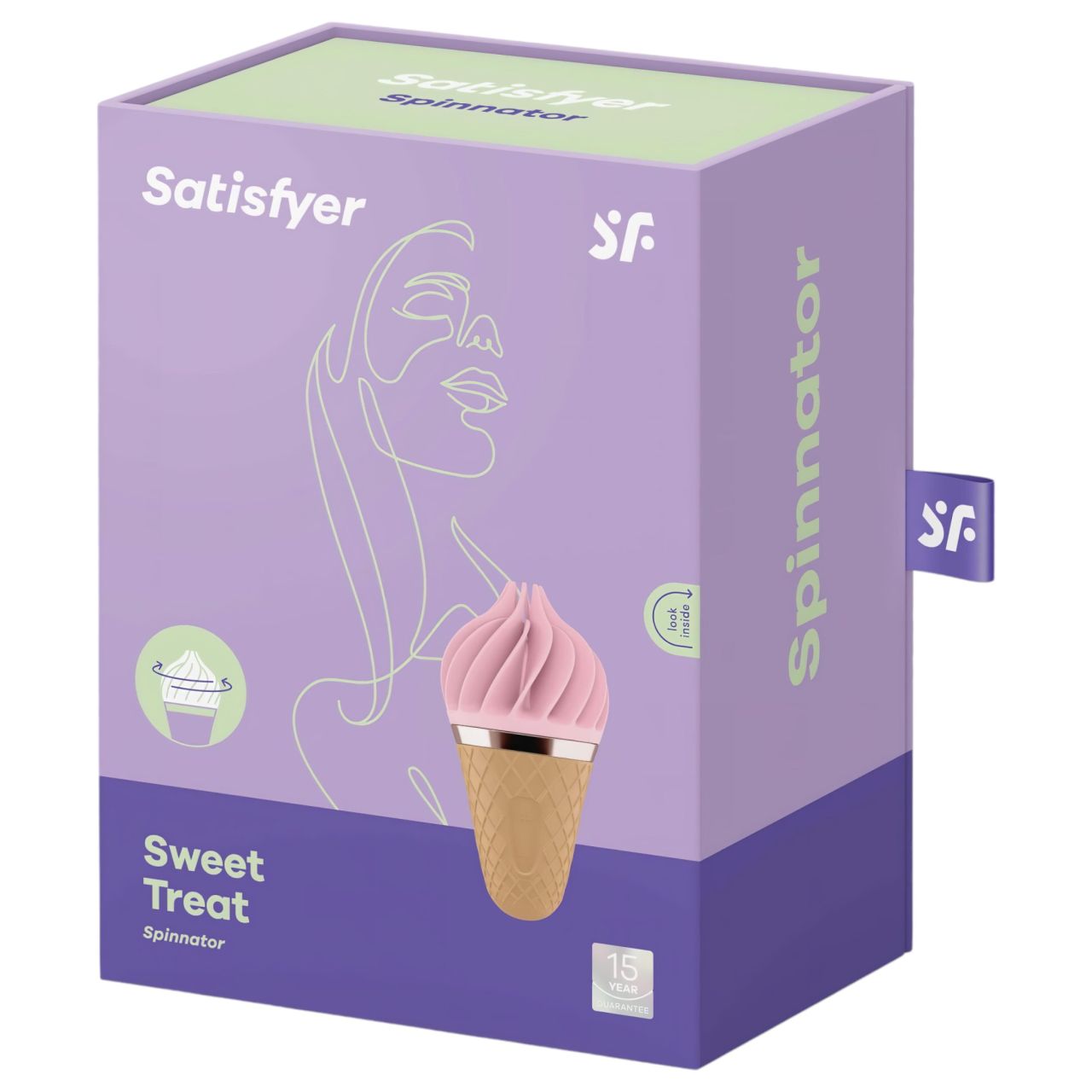 Satisfyer Sweet Treat - akkus, forgó csikló vibrátor (pink-barna) Satisfyer Sweet Treat - akkus, forgó csikló vibrátor (pink-barna)