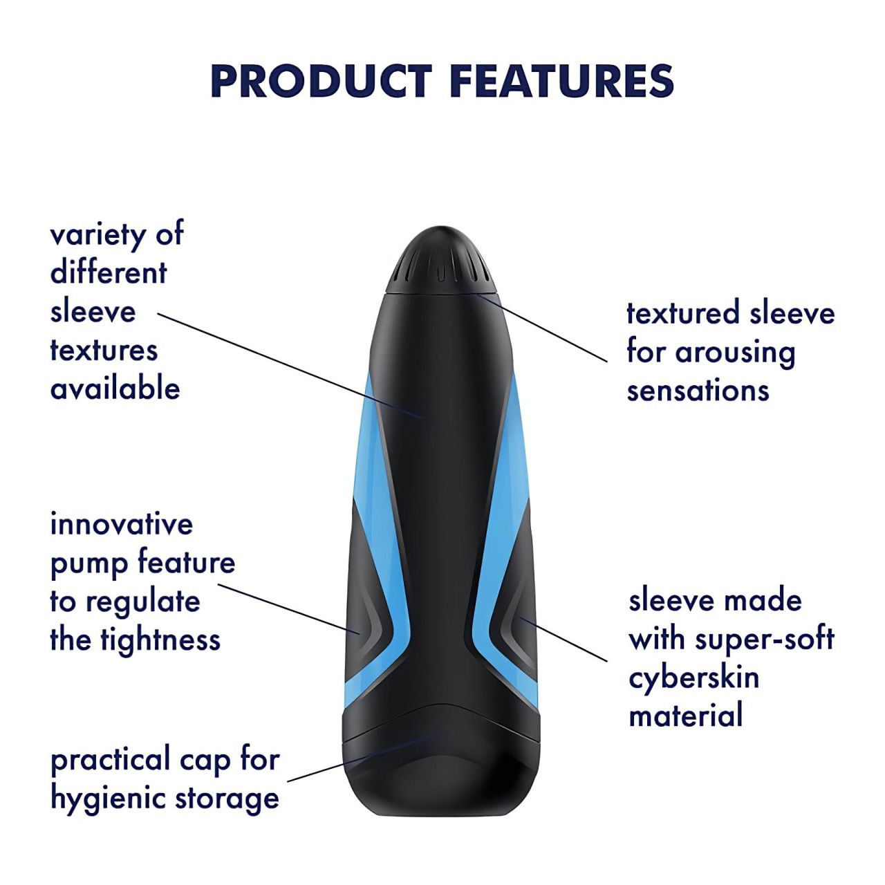 Satisfyer Men One - szívó maszturbátor (kék-fekete) Satisfyer Men One - szívó maszturbátor (kék-fekete)