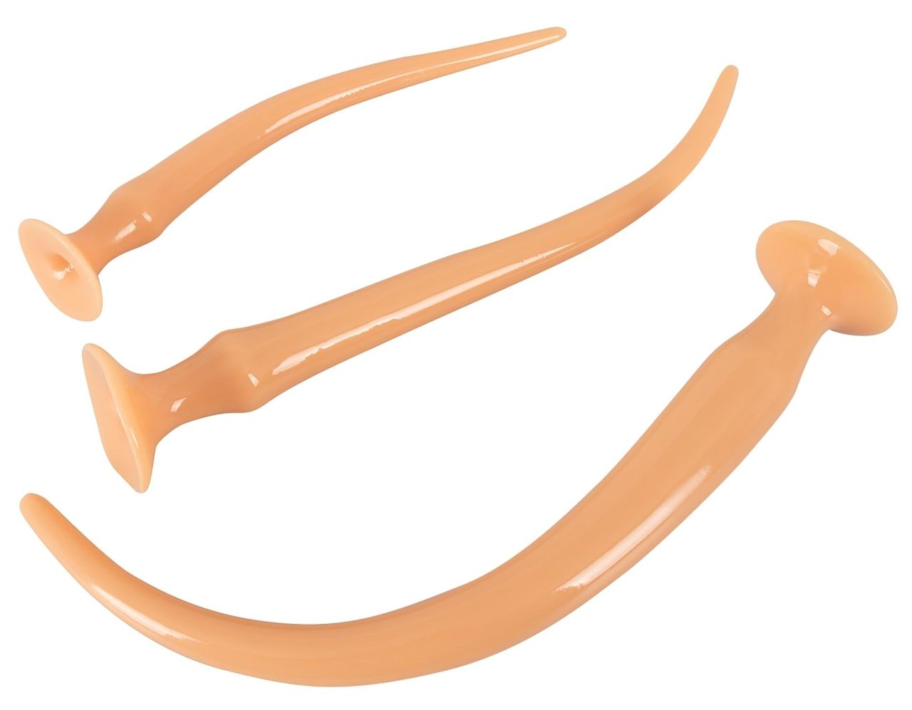 You2Toys - extra hosszú plug dildó szett (3 részes) - natúr You2Toys - extra hosszú plug dildó szett (3 részes) - natúr