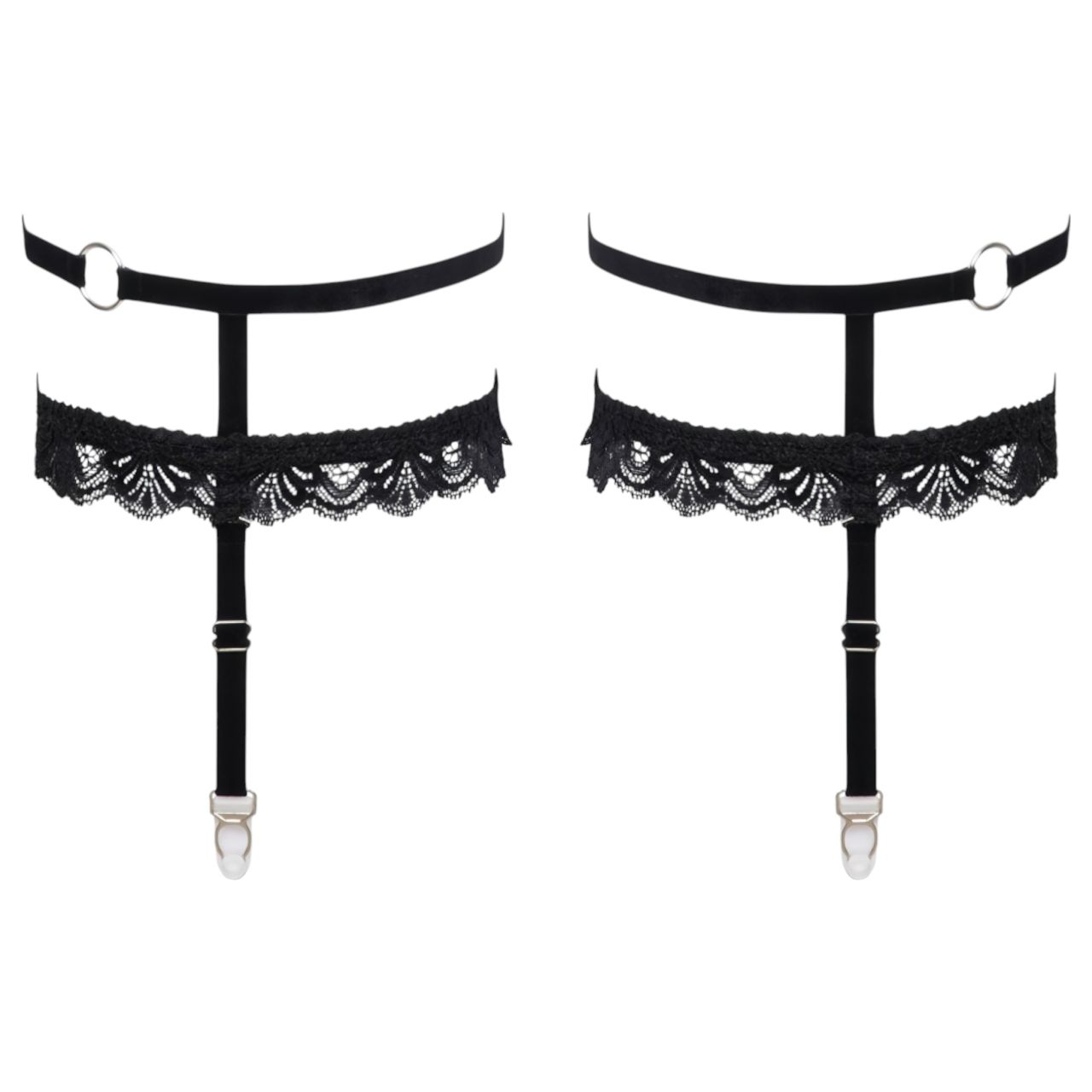 Cottelli - díszes harisnyakötő combszíj (fekete) Cottelli - díszes harisnyakötő combszíj (fekete)