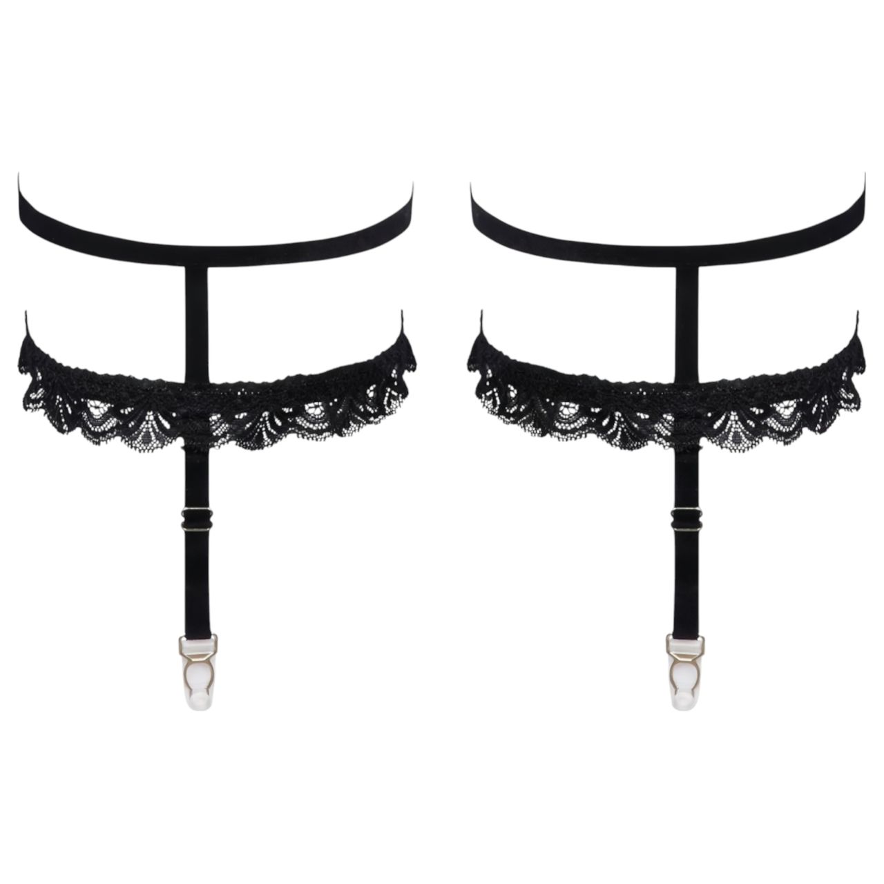 Cottelli - díszes harisnyakötő combszíj (fekete) Cottelli - díszes harisnyakötő combszíj (fekete)