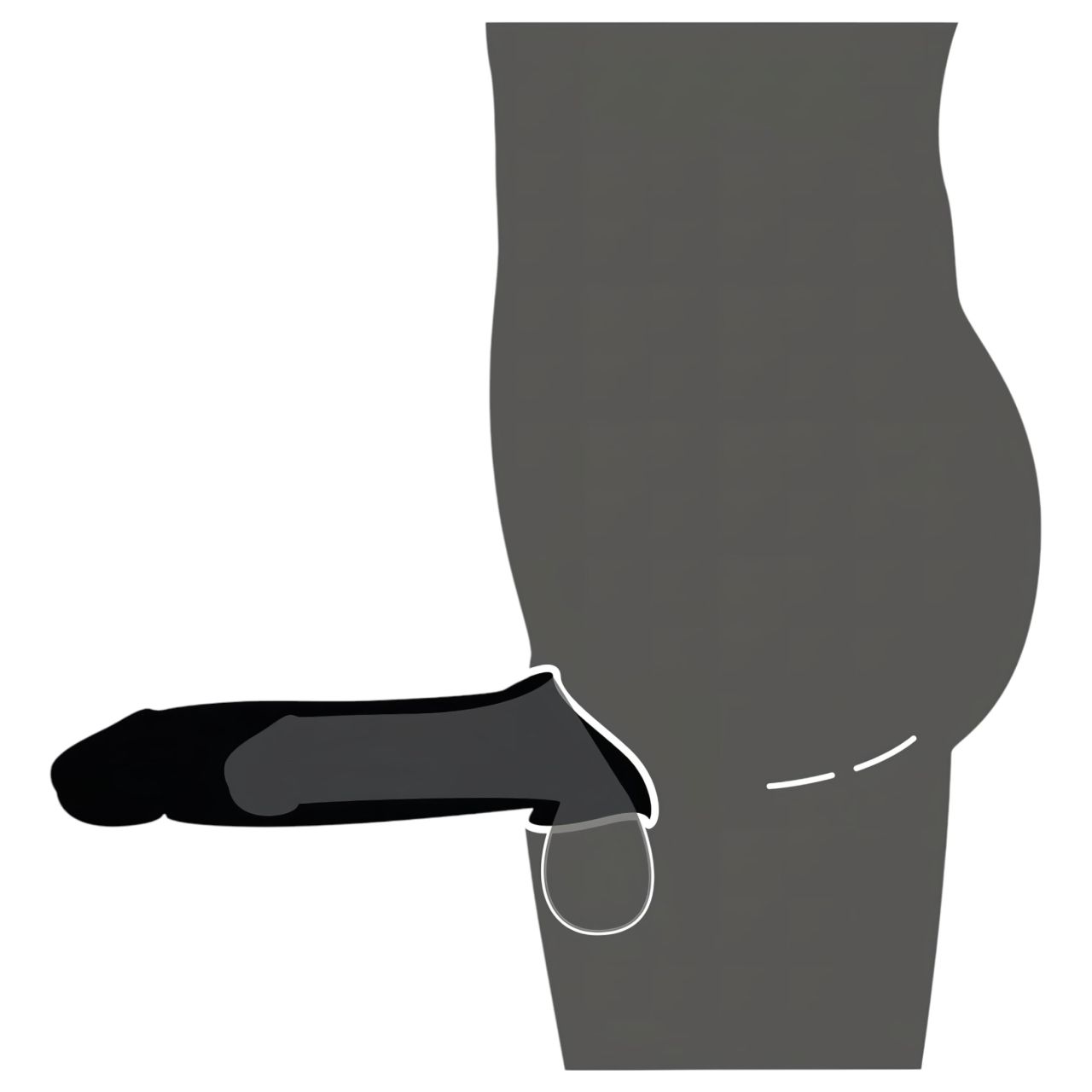 Rebel - akkus, rádiós vibrációs péniszköpeny (fekete) Rebel - akkus, rádiós vibrációs péniszköpeny (fekete)