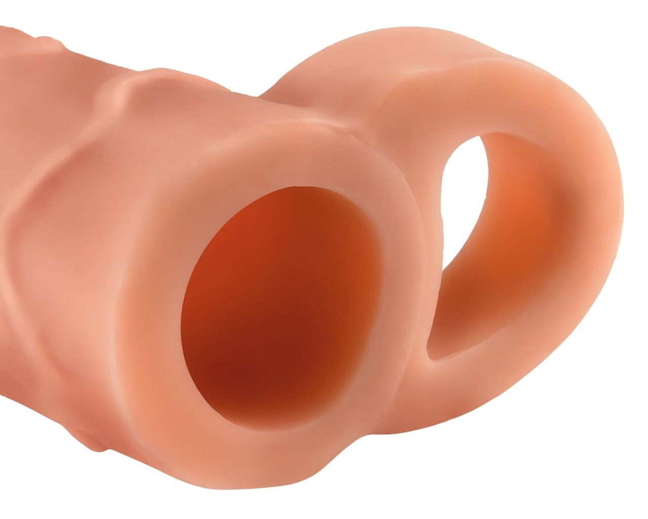 X-TENSION Perfect 1 - heregyűrűs péniszköpeny (17,7cm) - natúr X-TENSION Perfect 1 - heregyűrűs péniszköpeny (17,7cm) - natúr