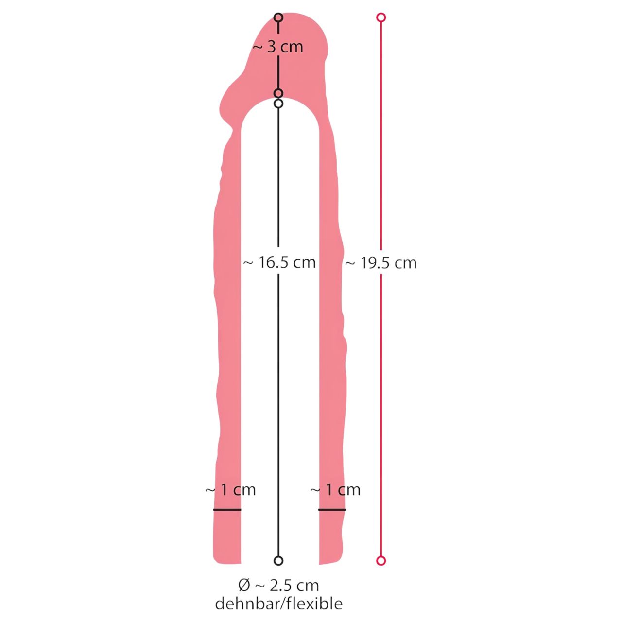 Nature Skin - hosszabbító, vastagító péniszköpeny (19,5cm) Nature Skin - hosszabbító, vastagító péniszköpeny (19,5cm)