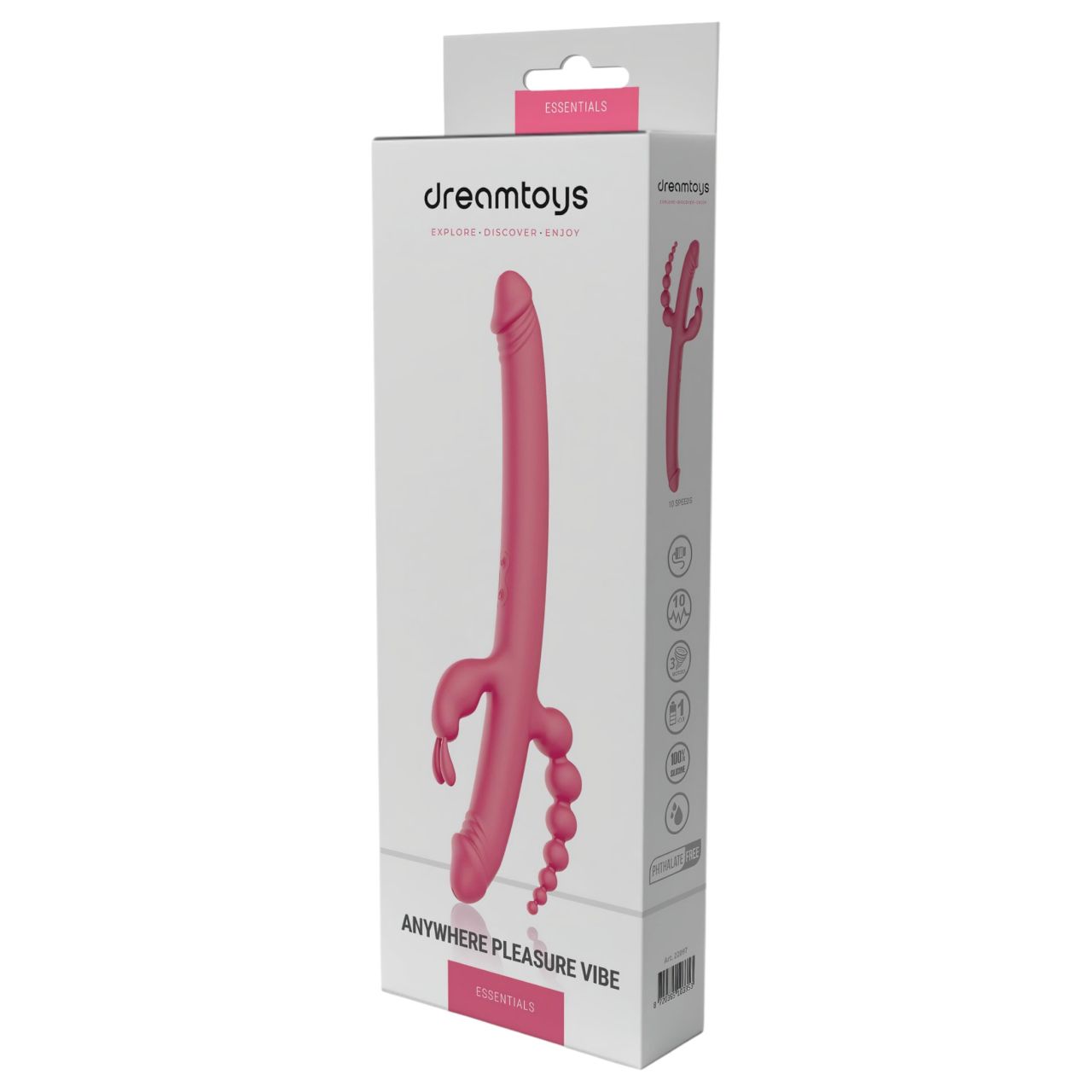 Dreamtoys Anywhere Pleasure Vibe - akkus, 4 ágú vibrátor (pink) Dreamtoys Anywhere Pleasure Vibe - akkus, 4 ágú vibrátor (pink)