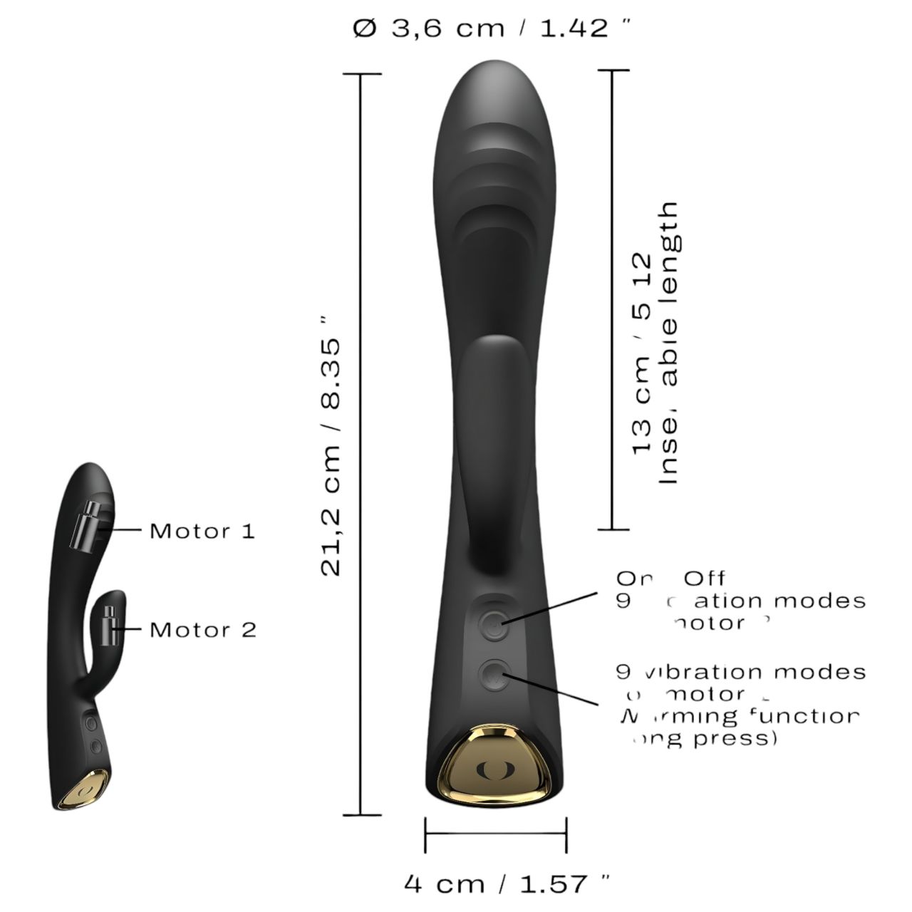 / Dorcel Flexi Rabbit - melegítő csiklókaros vibrátor (fekete) / Dorcel Flexi Rabbit - melegítő csiklókaros vibrátor (fekete)