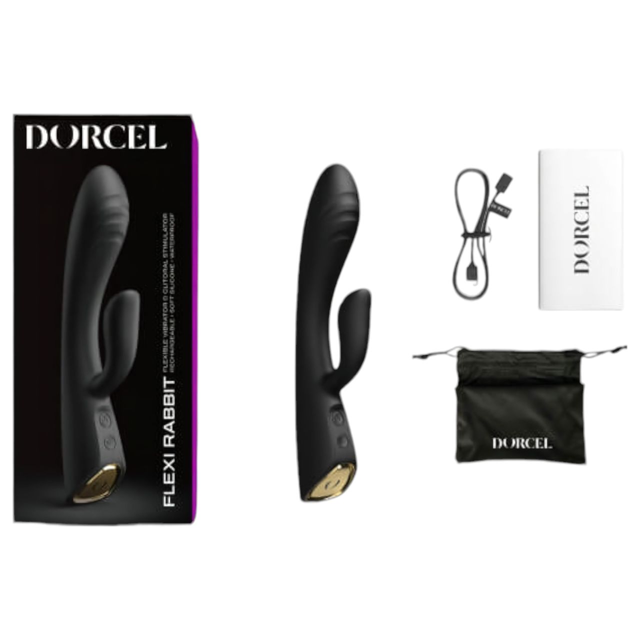 / Dorcel Flexi Rabbit - melegítő csiklókaros vibrátor (fekete) / Dorcel Flexi Rabbit - melegítő csiklókaros vibrátor (fekete)