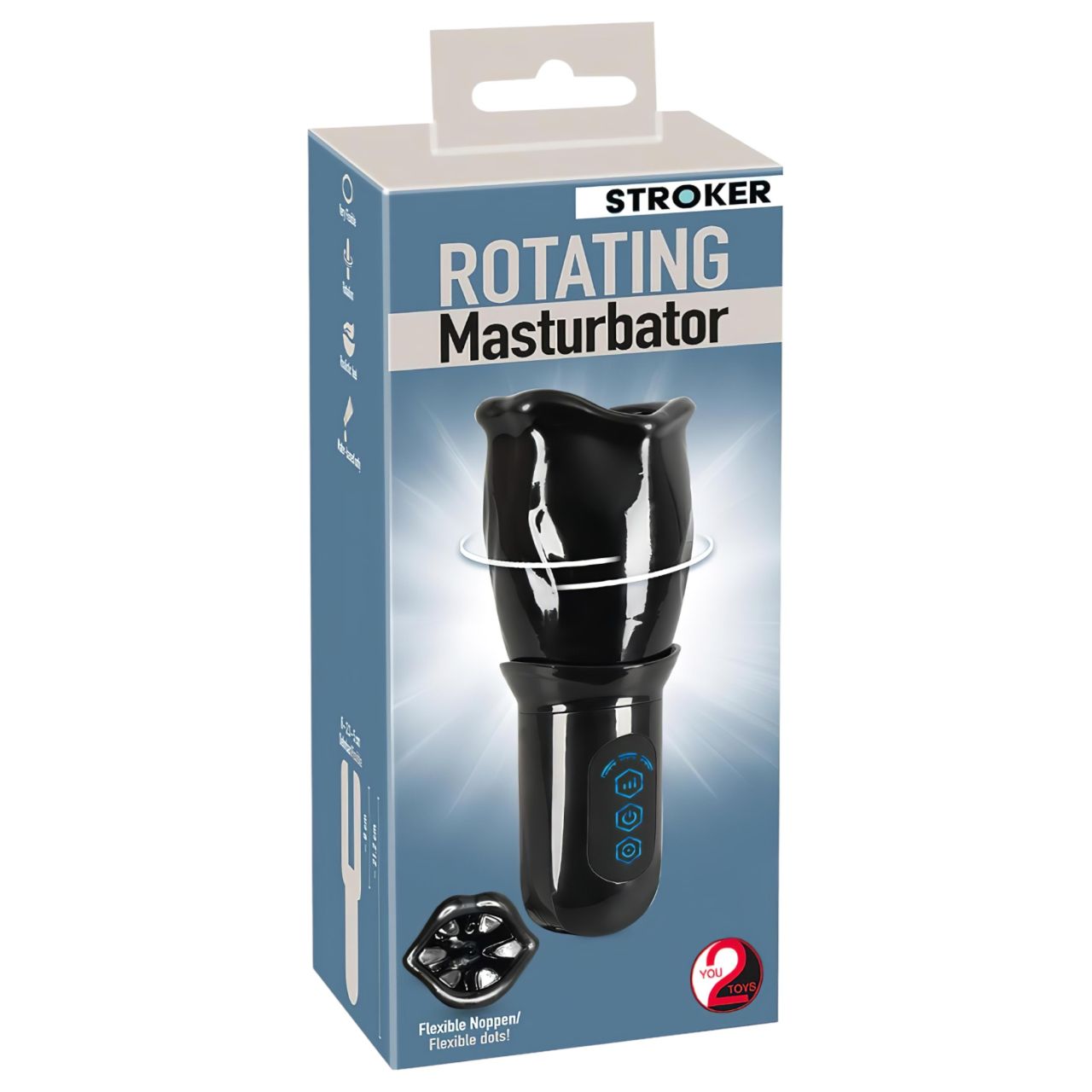 STROKER Rotating - akkus, forgó műszáj maszturbátor (fekete) STROKER Rotating - akkus, forgó műszáj maszturbátor (fekete)