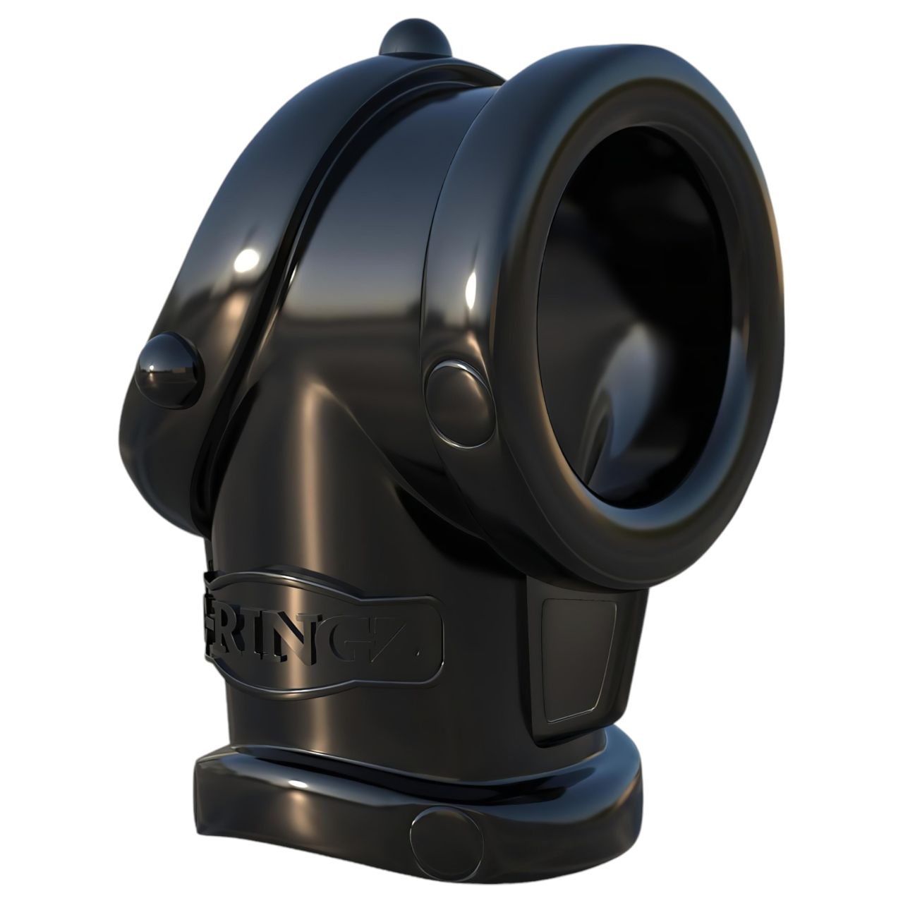 Fantasy Cock Pipe - péniszgyűrű és herenyújtó-gyűrű (fekete) Fantasy Cock Pipe - péniszgyűrű és herenyújtó-gyűrű (fekete)