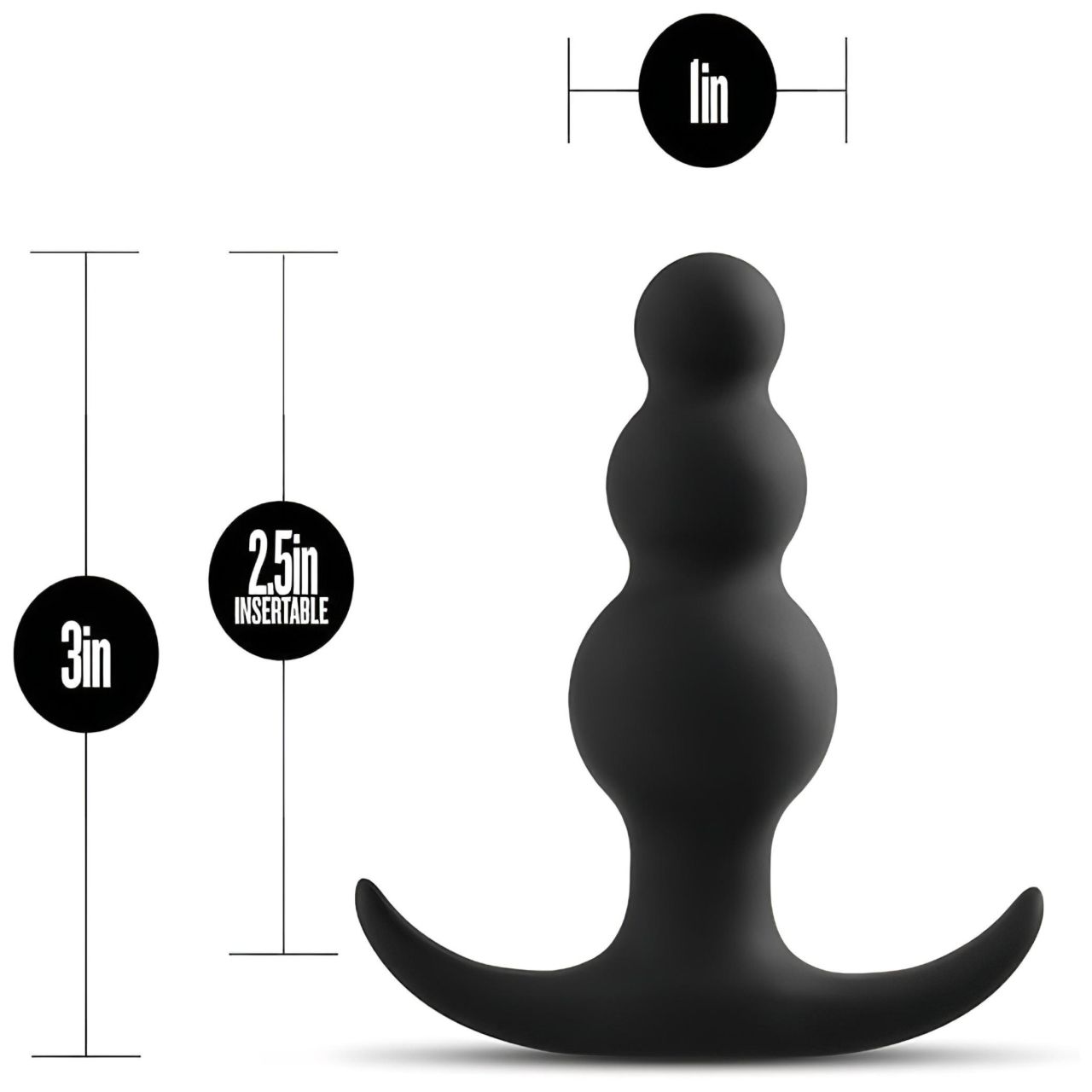 Anal Adventures Platinum - gyöngyös anál plug (fekete) Anal Adventures Platinum - gyöngyös anál plug (fekete)