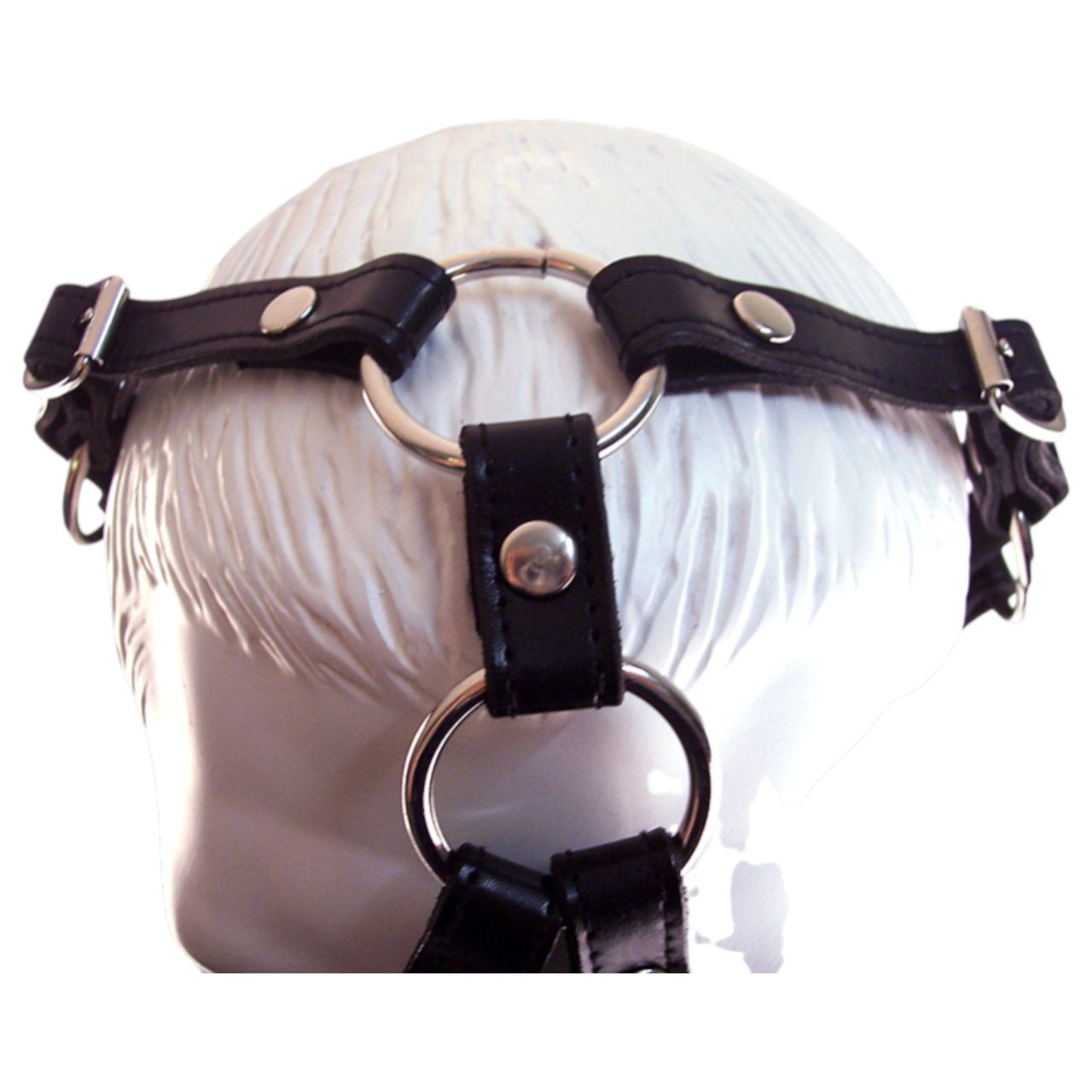 Rouge - valódi bőr maszk és szájpecek (fekete) Rouge - valódi bőr maszk és szájpecek (fekete)