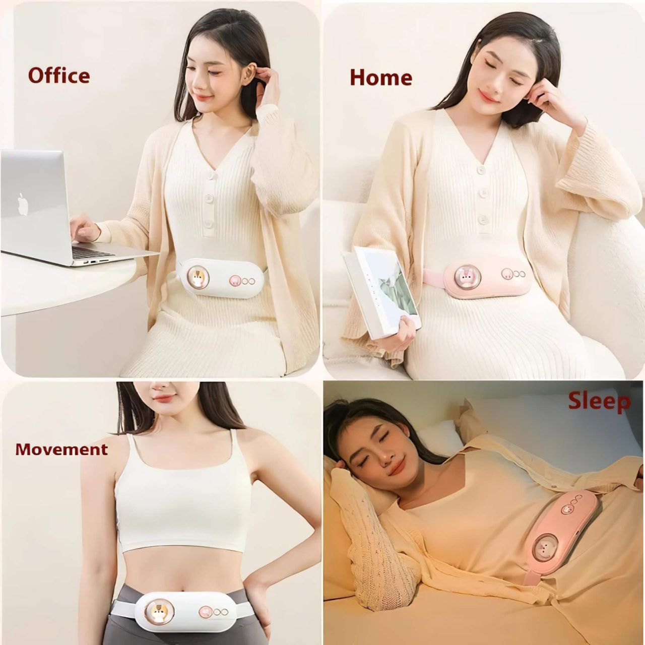 EMS - Menstruációs masszírozó öv (pink)