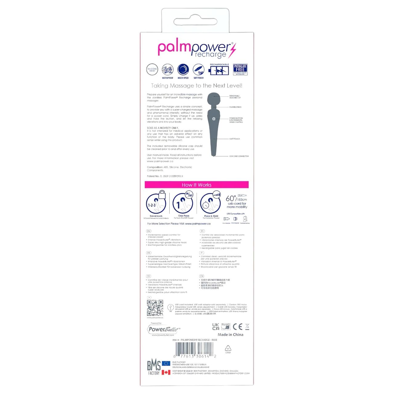 PalmPower recharge - akkus masszírozó vibrátor (kék) PalmPower recharge - akkus masszírozó vibrátor (kék)