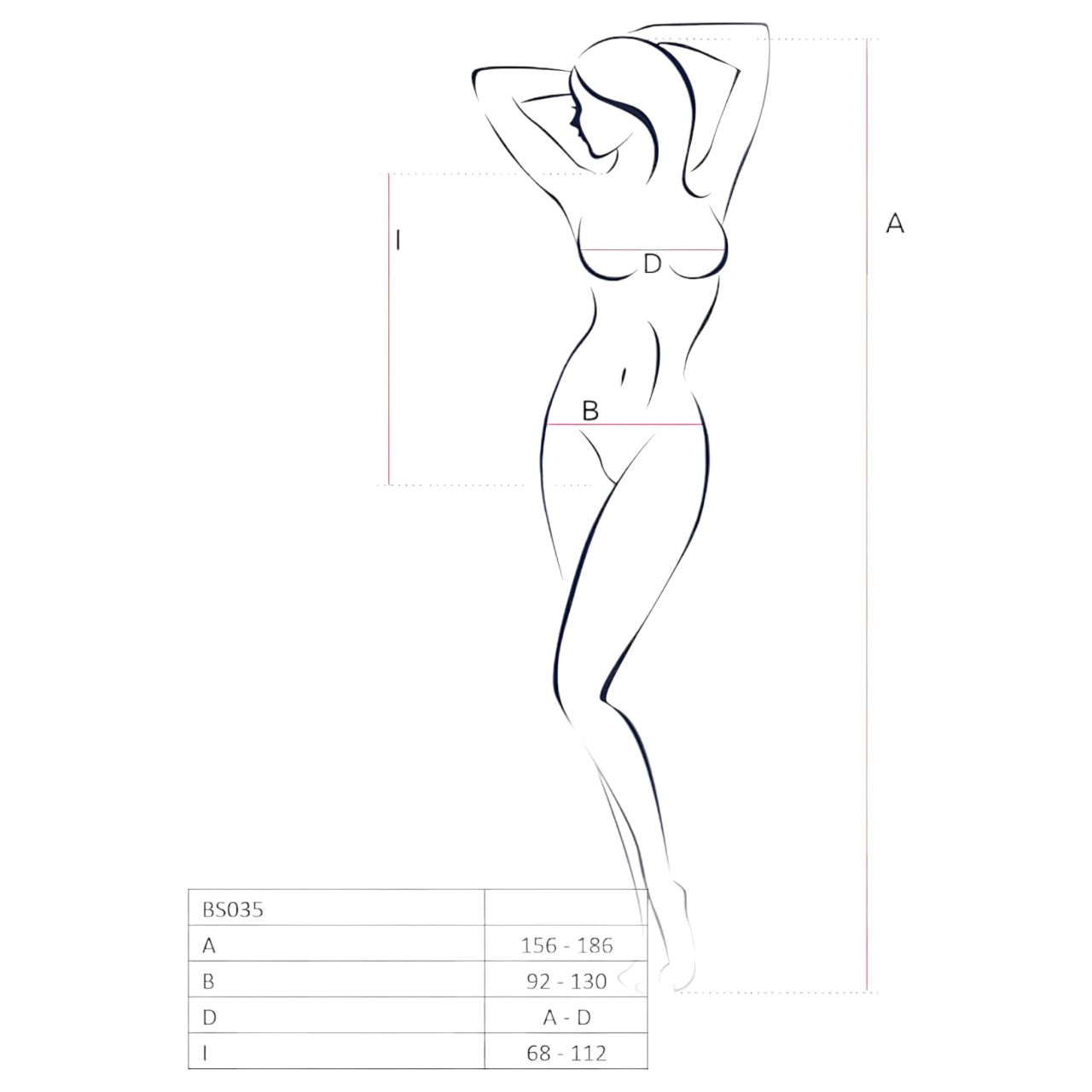 Passion BS035 - vállpántos, nyitott necc body (fehér) - S-L Passion BS035 - vállpántos, nyitott necc body (fehér) - S-L