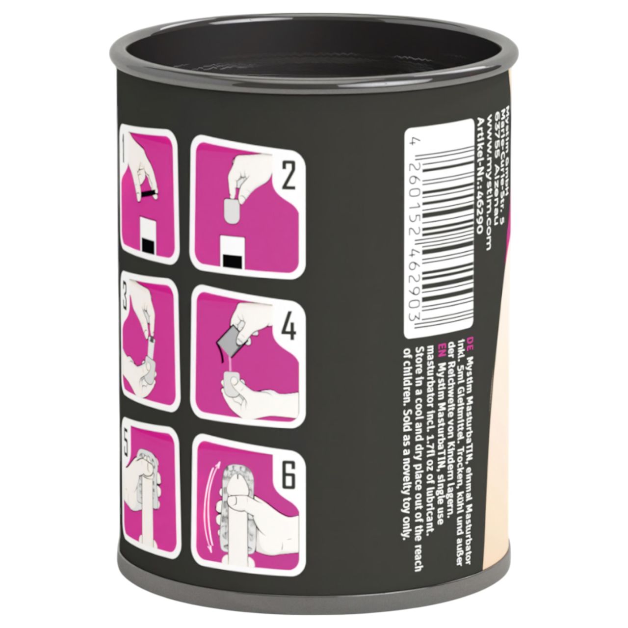 Mystim MasturbaTIN Dotty Dora - pontozott maszturbátor (fehér) Mystim MasturbaTIN Dotty Dora - pontozott maszturbátor (fehér)