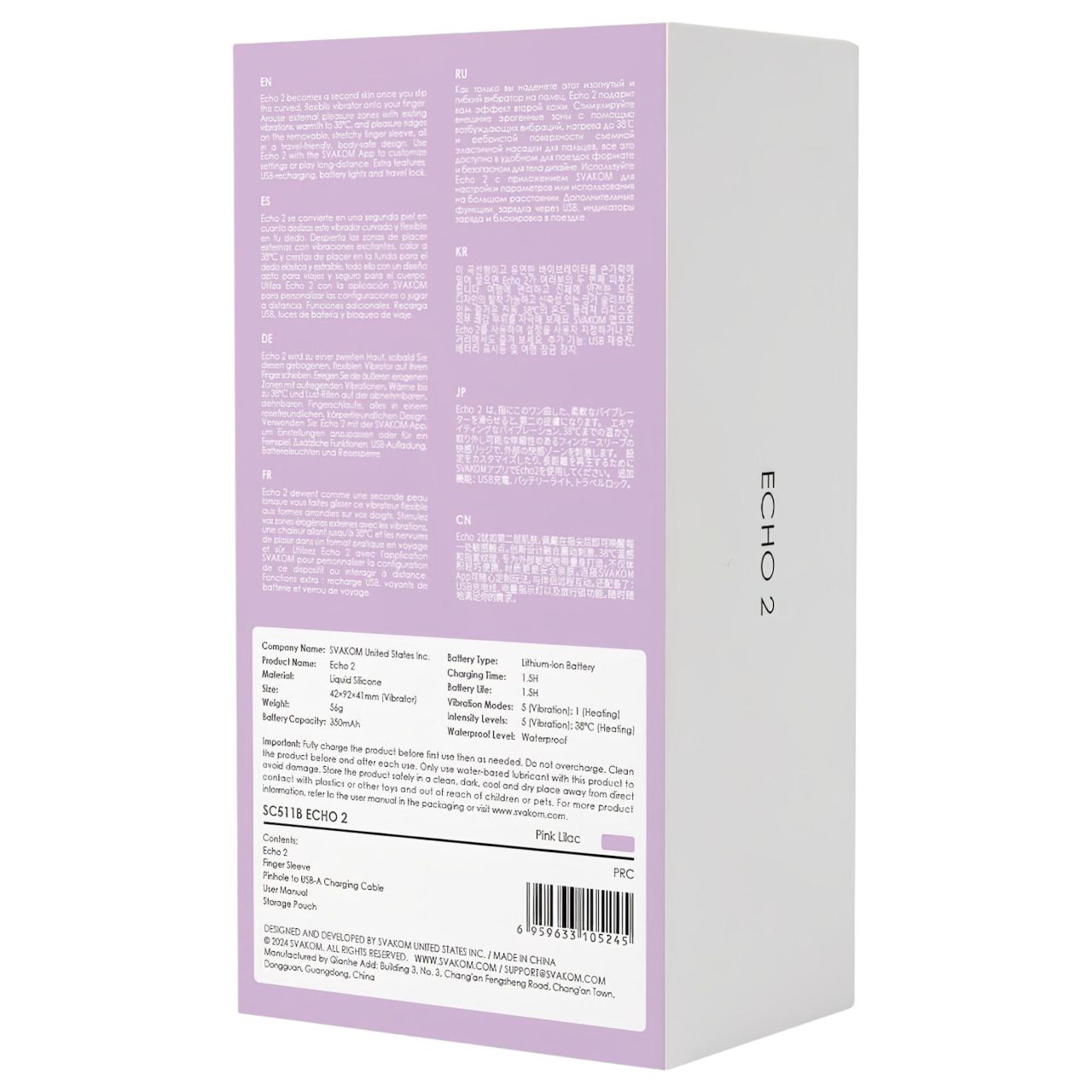 Svakom Echo 2 - okos ujjvibrátor (pink)