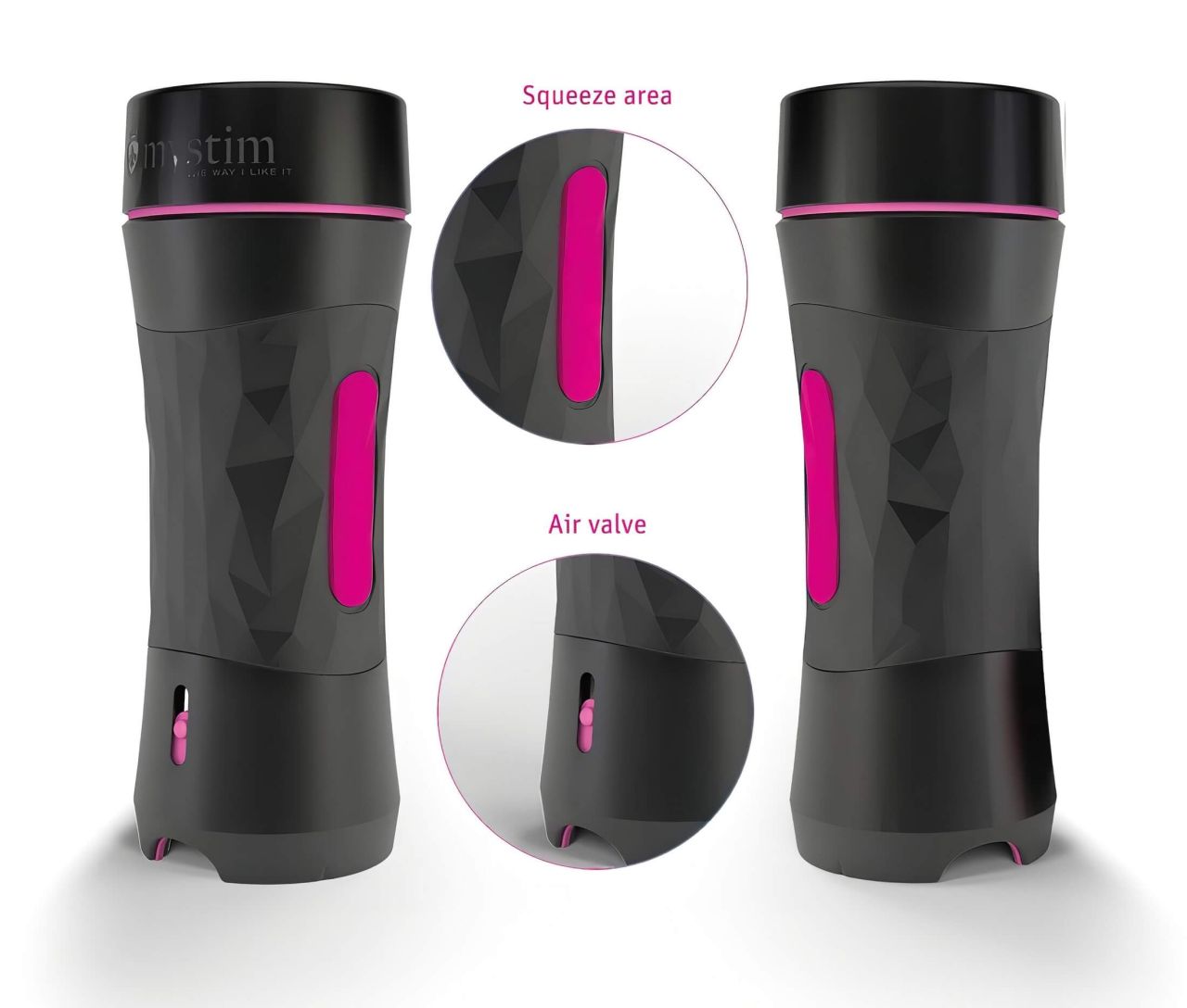 mystim OPUS Mica - élethű műpunci maszturbátor (natúr-fekete) mystim OPUS Mica - élethű műpunci maszturbátor (natúr-fekete)