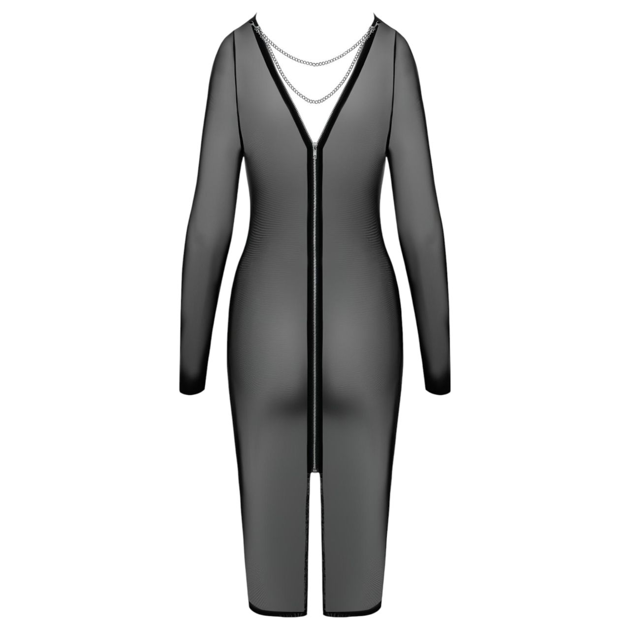 Cottelli Party - áttetsző, cipzáras ruha (fekete) Cottelli Party - áttetsző, cipzáras ruha (fekete)