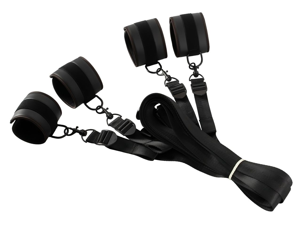 Vegan Fetish - ágyhoz kötöző szett (fekete) Vegan Fetish - ágyhoz kötöző szett (fekete)