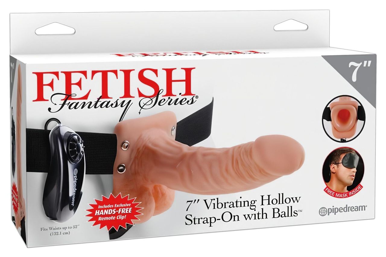Fetish Strap-on 7 - felcsatolható vibrátor (natúr) Fetish Strap-on 7 - felcsatolható vibrátor (natúr)