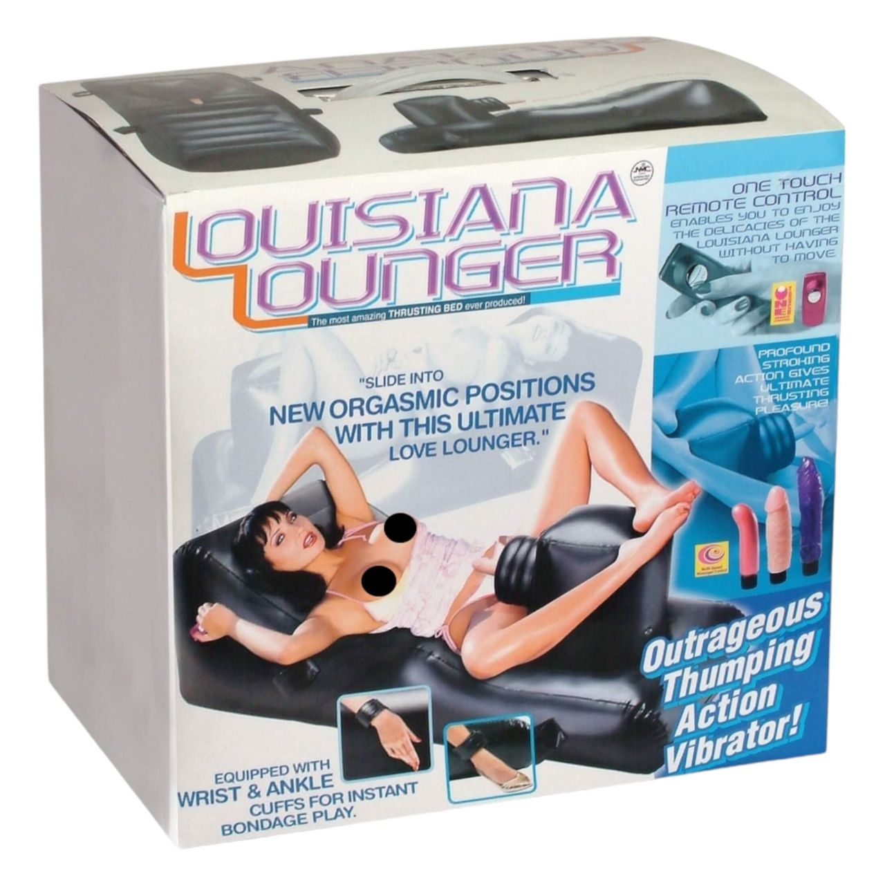 Louisiana Lounger - szexgép beépített vibrátorral (fekete) Louisiana Lounger - szexgép beépített vibrátorral (fekete)