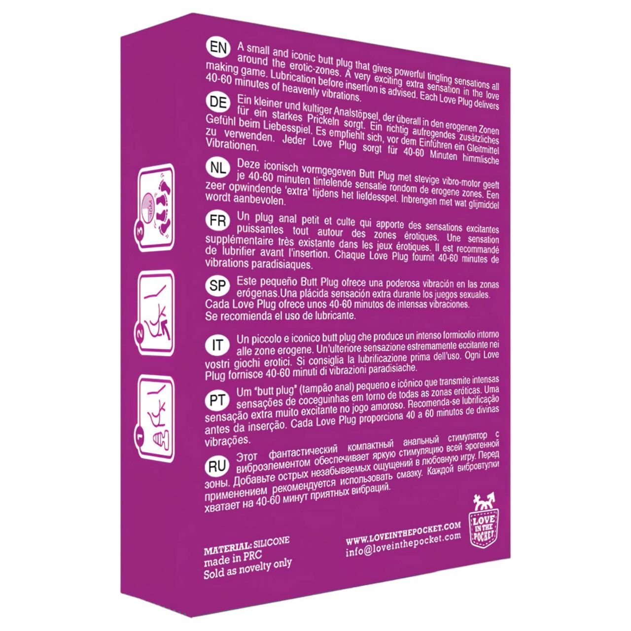 Love Plug - mini anál vibrátor (fekete) Love Plug - mini anál vibrátor (fekete)