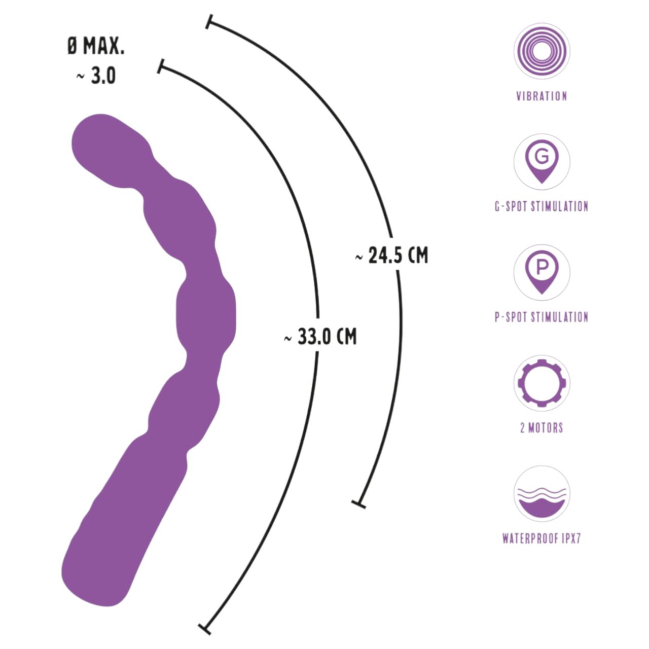 You2Toys - gyöngyös G- és P-pont vibrátor (lila) You2Toys - gyöngyös G- és P-pont vibrátor (lila)