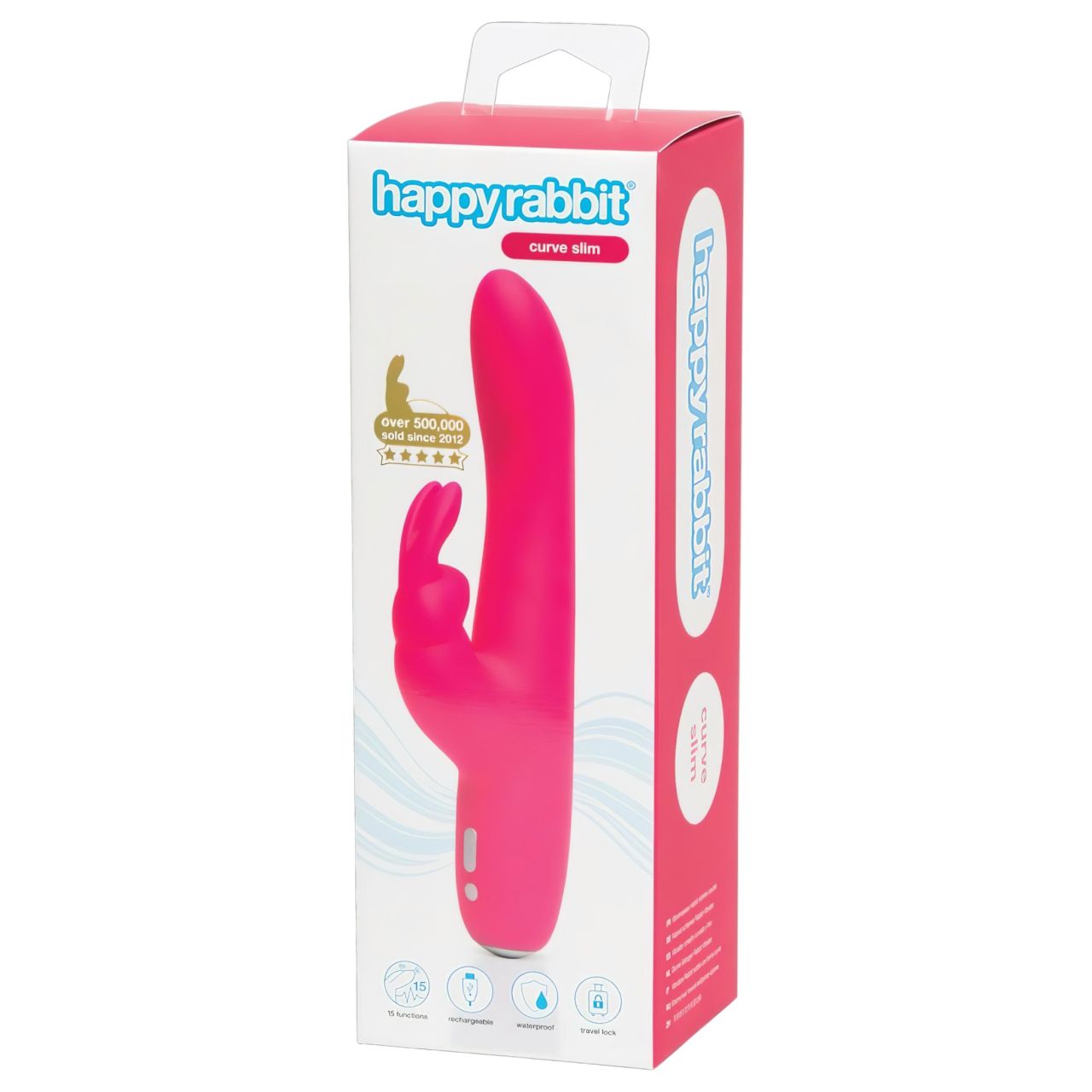 Happyrabbit Curve Slim - vízálló, csiklókaros vibrátor (pink) Happyrabbit Curve Slim - vízálló, csiklókaros vibrátor (pink)